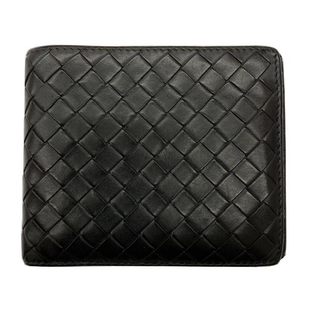BOTTEGA VENETA ボッテガヴェネタ イントレチャート 二つ折り財布 ブラック 札入れ 折財布 メンズ