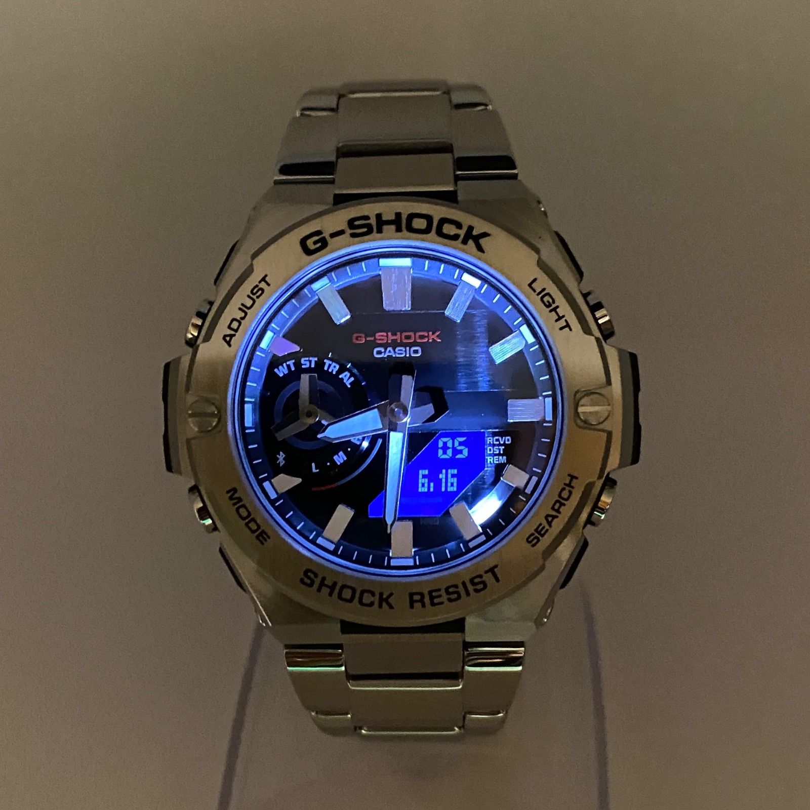 T124）未使用品 美品 稼動品 CASIO カシオ Bluetooth ソーラー G-SHOCK ジーショック G-STEEL ジースチール  メタルバンド GST-B500D-1AJF 人気 時計 メンズ ユニセックス - メルカリ