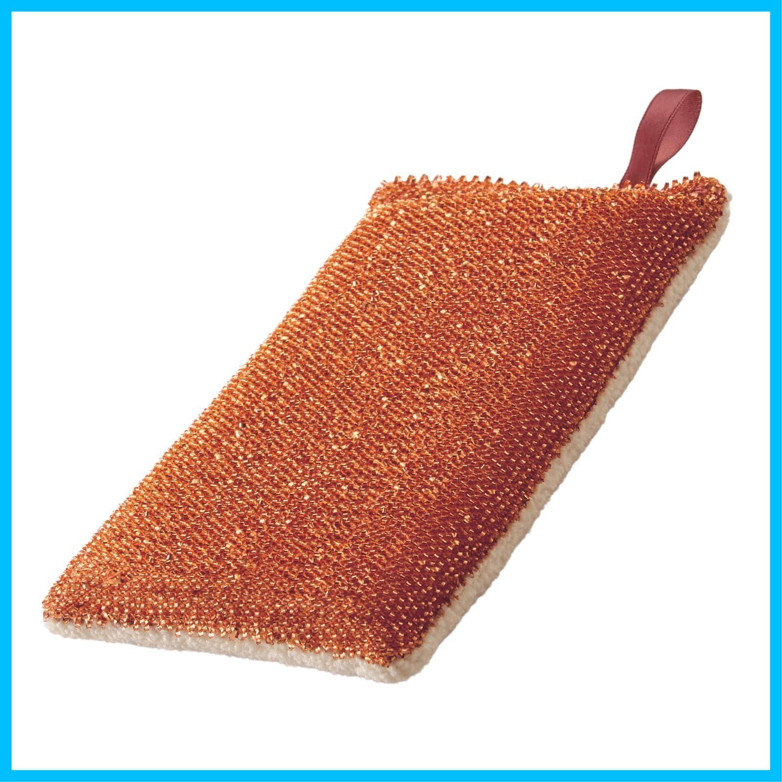 在庫 カウゼル Cowsel キッチンスポンジ 銅でシンクきれい ふきとりクリーナー 台所 洗い タワシ ブラシ クロス 水あか ヌメリ マイクロファイバー 掃除 清掃 洗浄 排水口 65064600