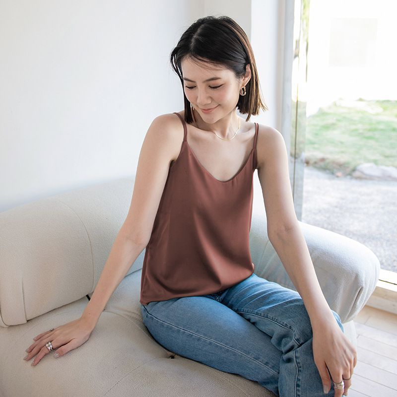 tシャツ ダンボールニット×サテントップス レディース Lace Ladies ワイドスリットスリーブダンボールニットプル