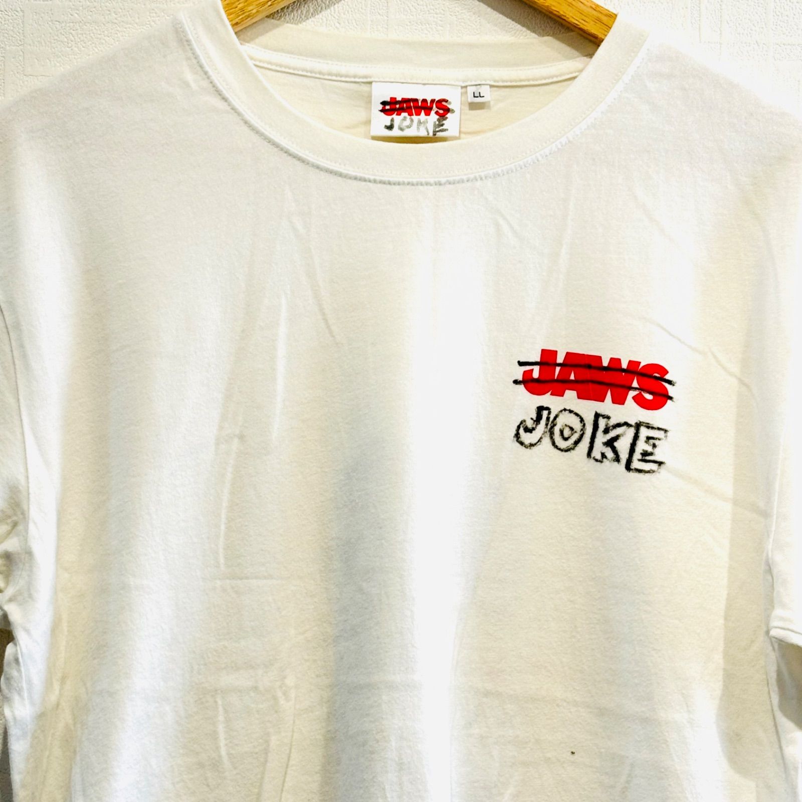 大きいサイズ◎ (^w^)b JAWS JOKE ジョーズ ジョーク Tシャツ
