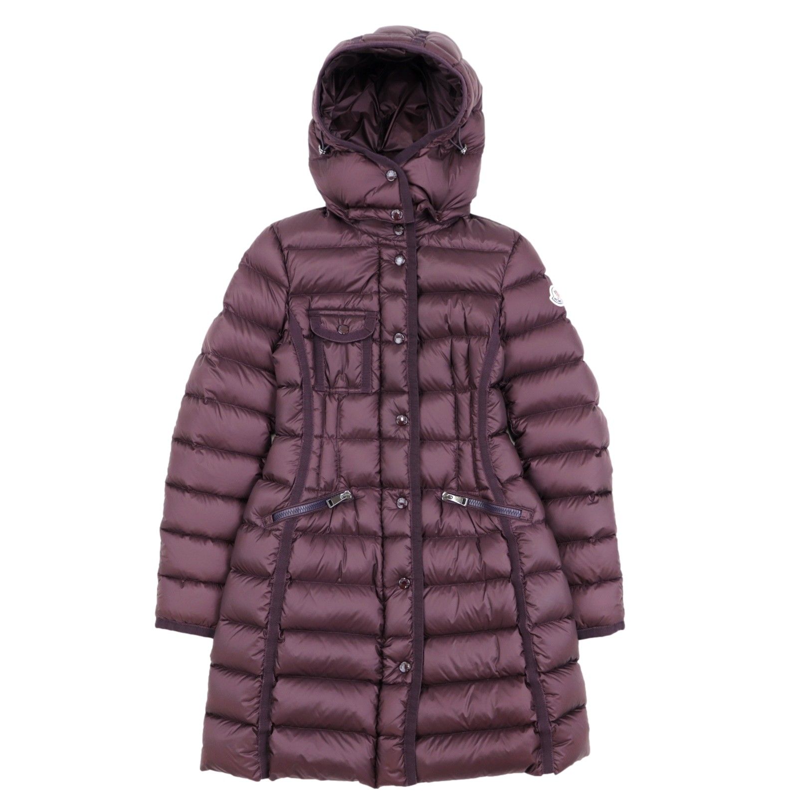 美品 モンクレール エルミンヌ ダウンコート レディース ボルドー 00 コート HERMINE MONCLER - メルカリ