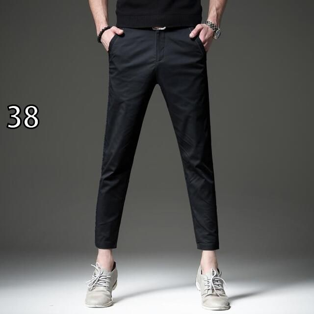 新作登場，得価 [38]メンズ ファッション 服  オシャレ シンプル 大 かっこいい 大きいサイズ ストリート 紳士服 ライト ハイエンド 九分丈 パンツ 春秋 韓国 スタイル スリム ストレート 快適 カジュアル その他