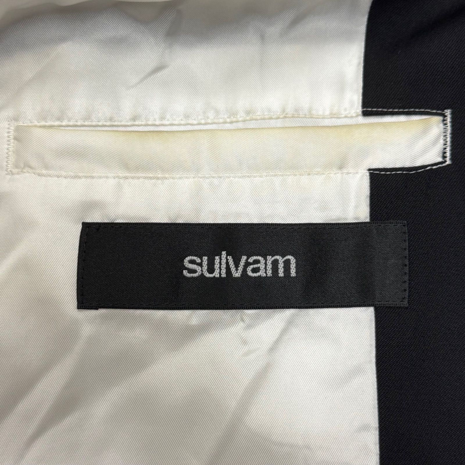 20AW sulvamサルバム ウール ギャバジン オーバー コート sulvam/サルバム】ギャバジンレースロングコート（チェスター