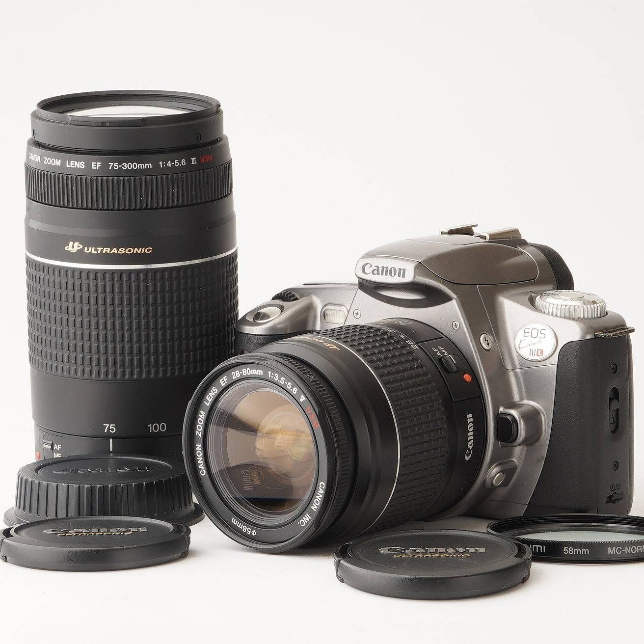 Canon EOS kiss3 一眼レフカメラ + EF 75-300mmレンズ キヤノン
