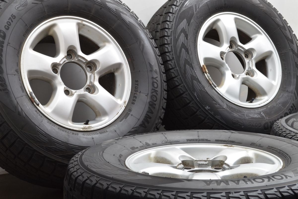 程度良好品 トヨタ ランドクルーザー100 純正 16in 8JJ 60 PCD150 ヨコハマ アイスガードG075 275 70R16 4本セット ランクル シグナス