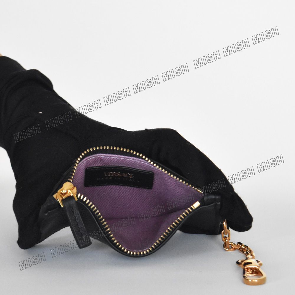 ヴェルサーチ カードケース コインケース 黒 VERSACE 1008104 ヴェルサーチ カードケース コインケース 黒 VERSACE 1008104