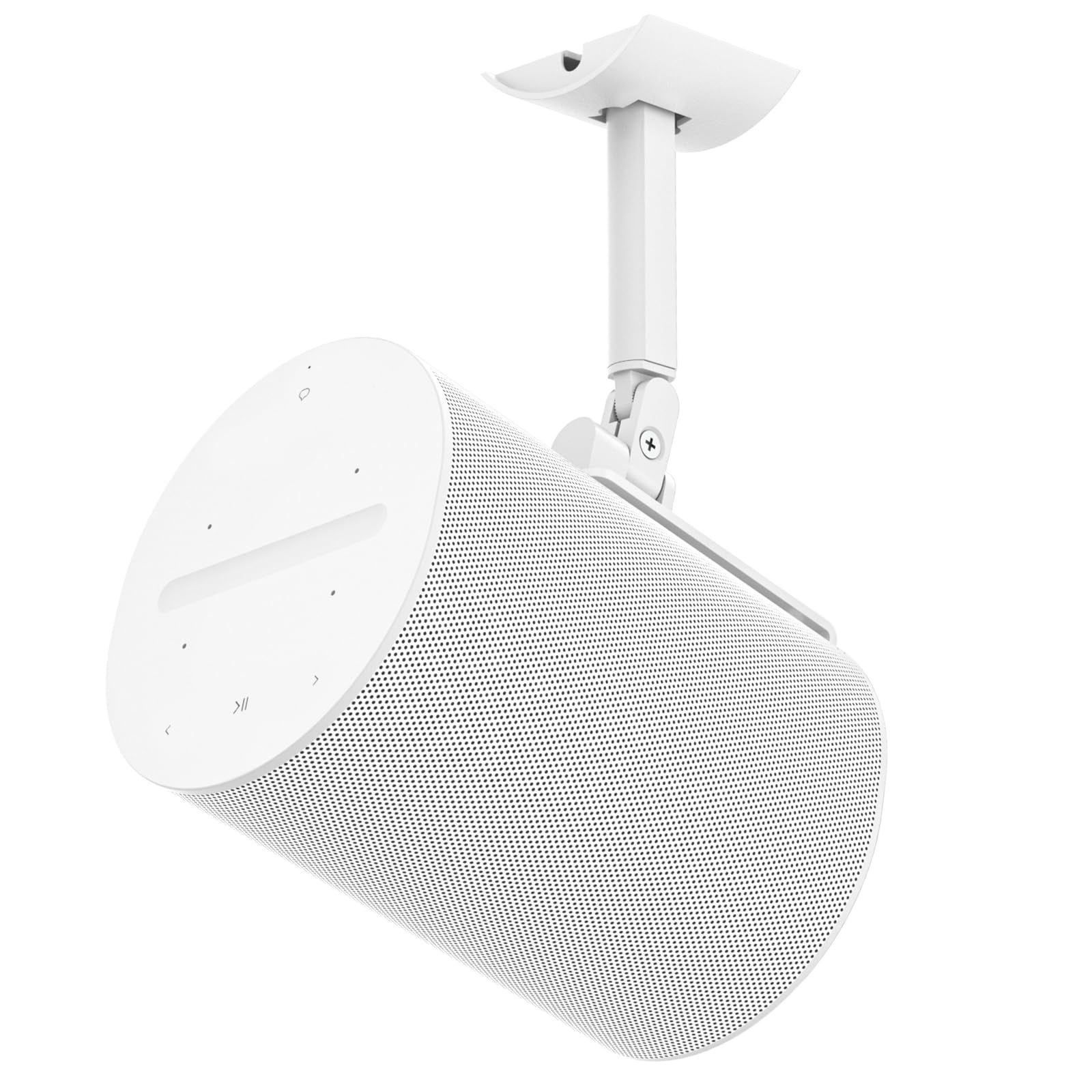 Yibracki スピーカーウォールマウントまたは天井 Sonos Era 100ワイヤレス用 - チルト-スイベル調整 マウント 高耐久マウントスピーカー ホワイト ホワイト 1 Pack