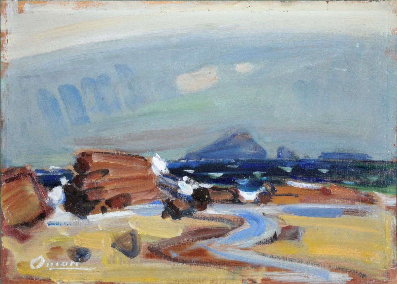 大森  啓助『風景』油彩画【真作保証】 絵画 大森 啓助『風景』油彩画【真作保証】 絵画（5年保証』 油絵