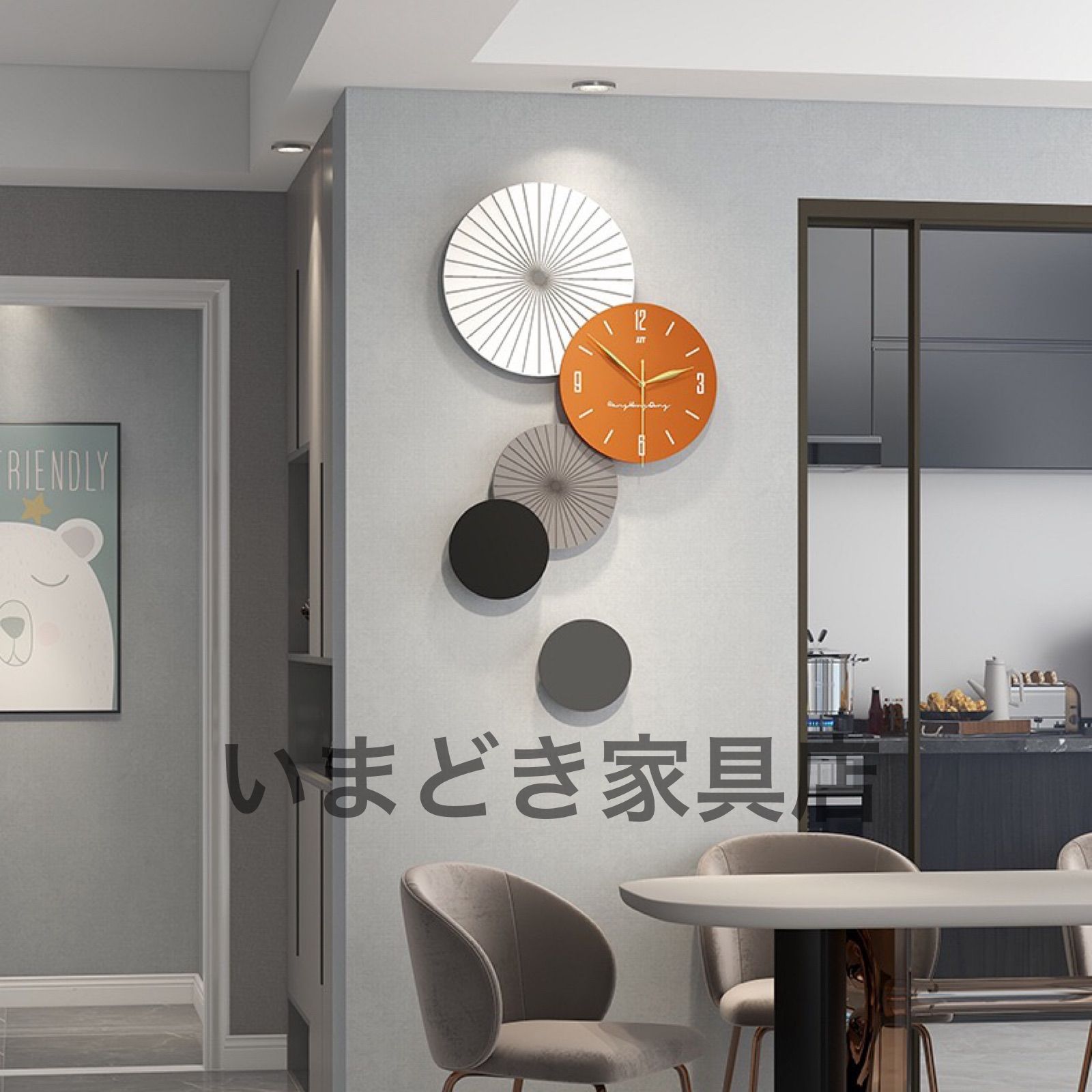 掛け時計 壁掛け時計 北欧 おしゃれ 静音 アンティーク アイアン オシャレ 屋外 アナログ 軽い カラフル led 黒 時計 ホワイト 子供部屋 アートウォール クロック リビングルーム 大型 モダン 金属時計 電池式 寝室 オフィス キッチン 装飾壁時計