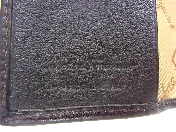 Salvatore Ferragamo フェラガモ ガンチーニ柄 キャンバス×レザー 6連