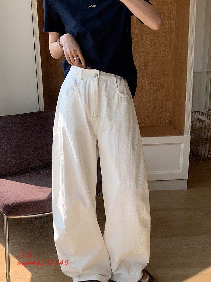 バレルレッグパンツ 体型カバー