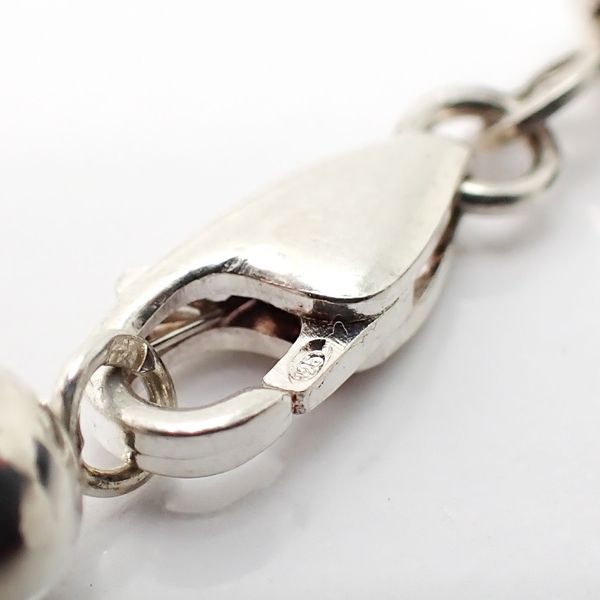 Vintage シルバー ネックレス SV 925 ボールチェーン 30.5g W6mm 45.5