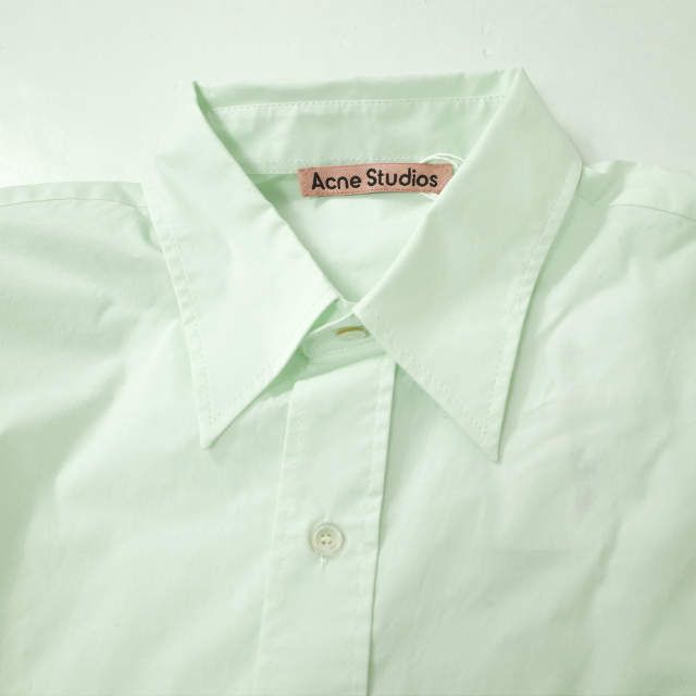 Acne Studios アクネストゥディオズ 22AW ロングスリーブシャツ FN-MN-SHIR000594 46 ペールグリーン 長袖 オーバーサイズ トップス【新古品】【Acne Studios】