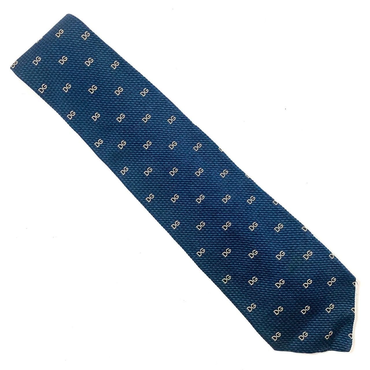 SJ3【DOLCE＆GABBANA】ネクタイ SILK/シルク 100% D&Gロゴ ピンナップ