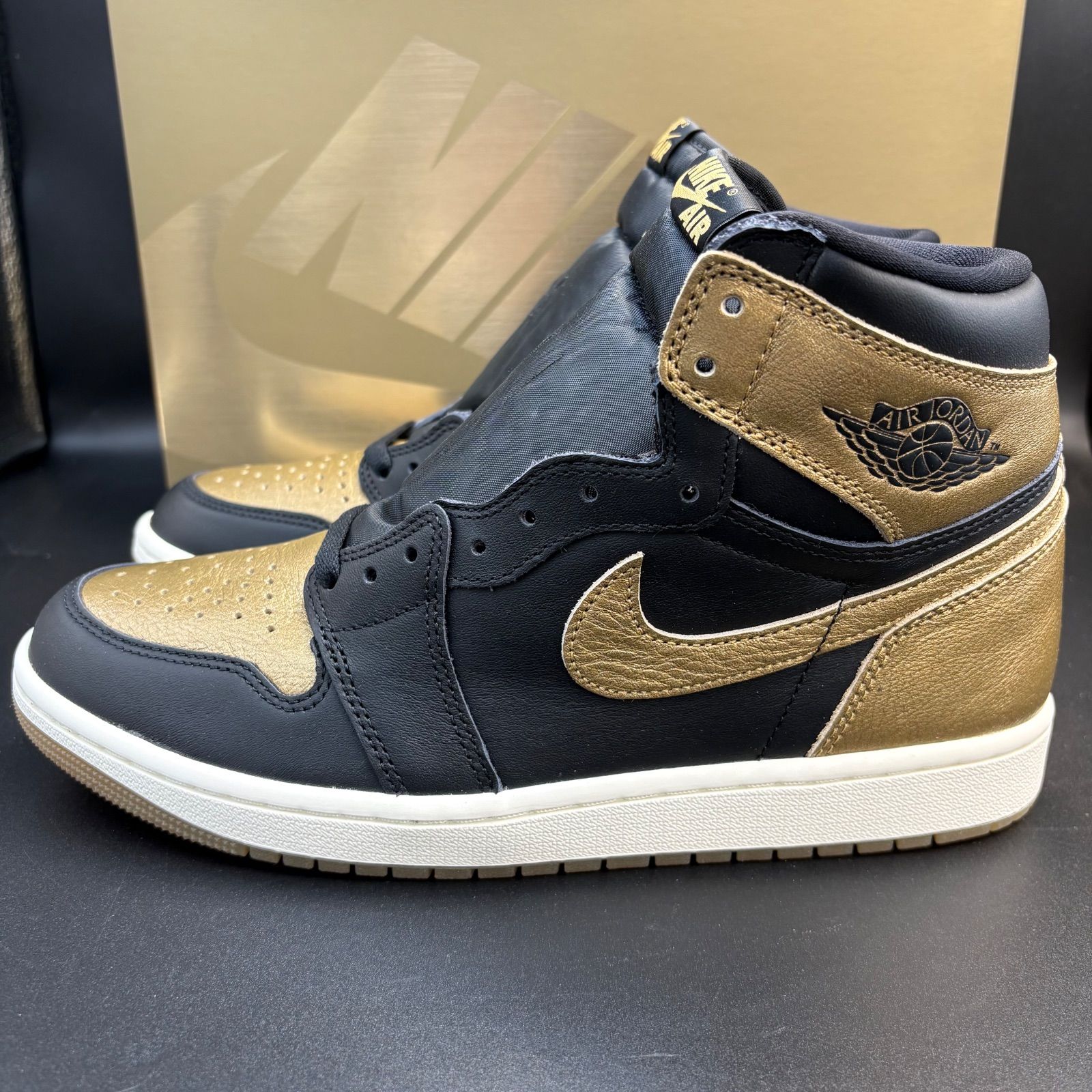 27.5cm Nike Air Jordan 1 Retro High OG Black and G ナイキ エアジョーダン1 レトロ ハイ OG ブラック アンド ゴールド DZ5485-071 スニーカー