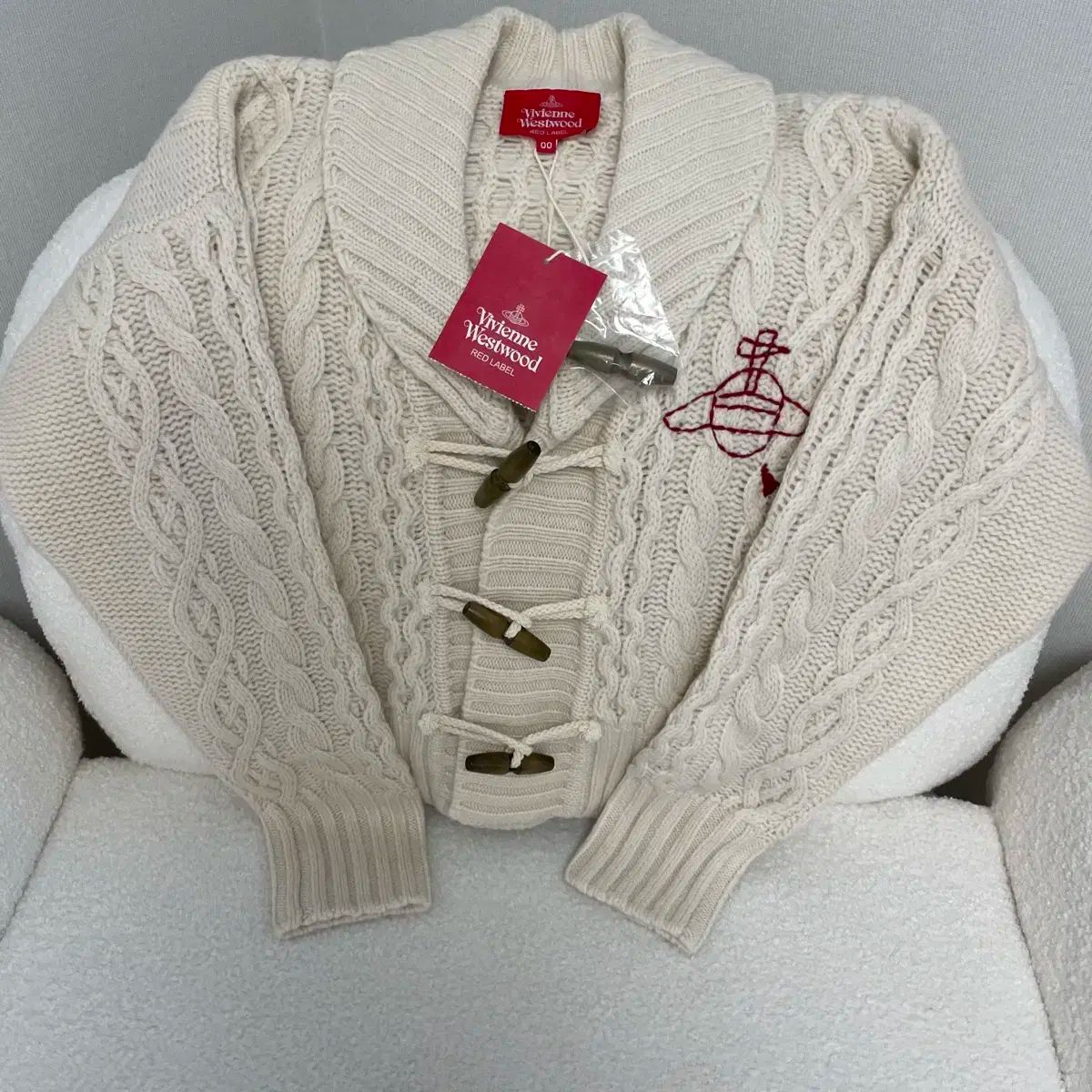 vivienne westwood カーディガン　ニット Vivienne Westwood（ヴィヴィアンウエストウッド）の「綿麻ﾒｯｼｭ