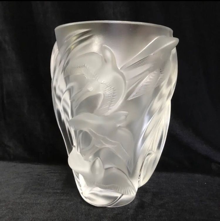 Lalique ラリック フラワーベース ロイヤルパーム 花瓶 一輪挿し - 花瓶