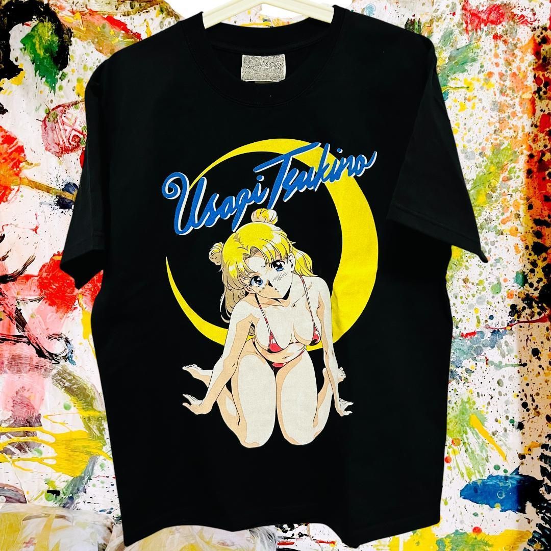 セーラームーン グラフィックTシャツ 半袖 セクシー戦士 リプリント Tシャツ 半袖 メンズ 新品 個性的
