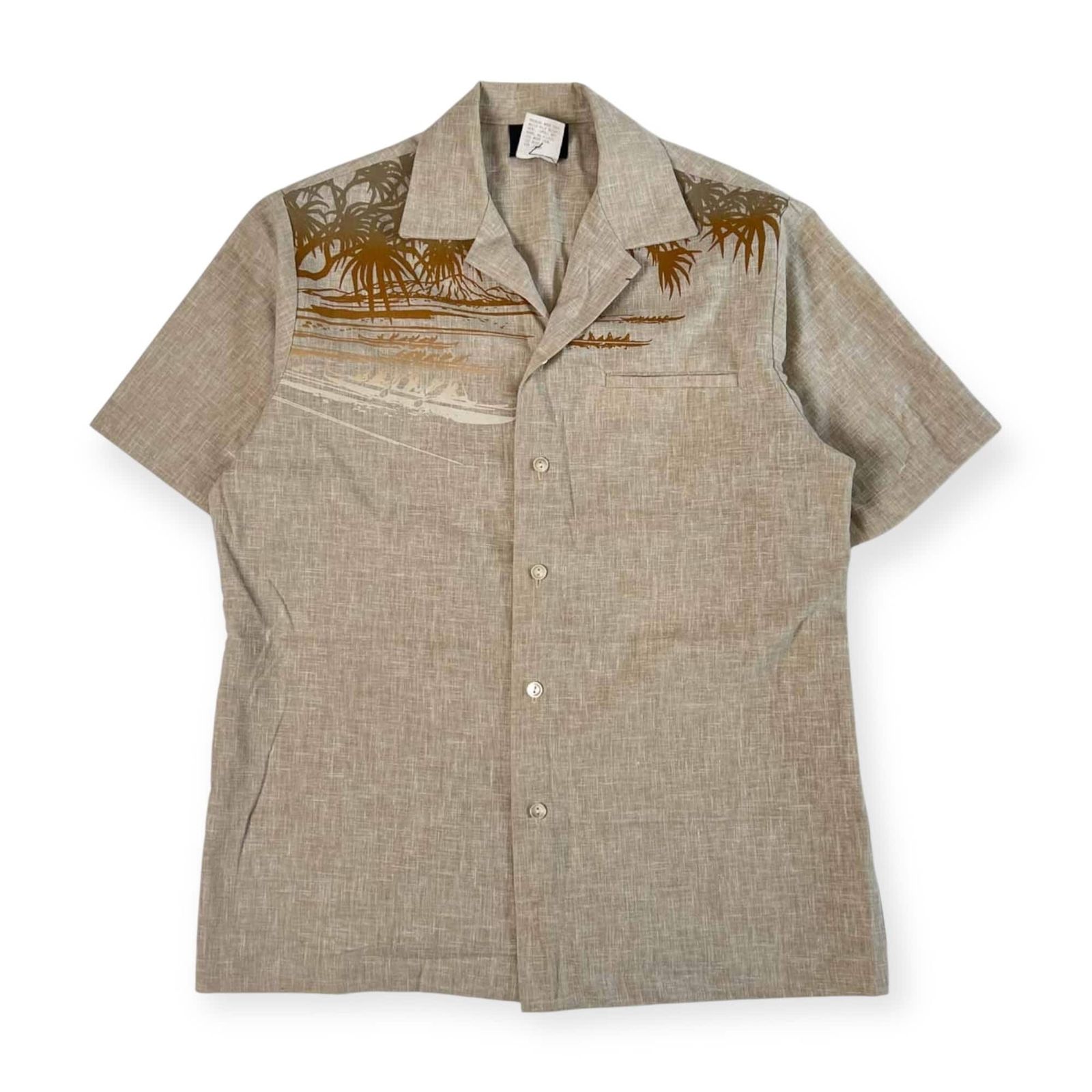 usa 美品 IOLANI イオラニ 半袖 アロハシャツ 花柄 ボタニカル usa 