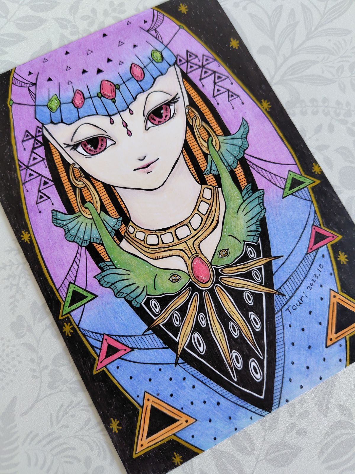 絵画　作品　手描き　原画 無題 ／ 2Lサイズ 手描き 原画 - メルカリ