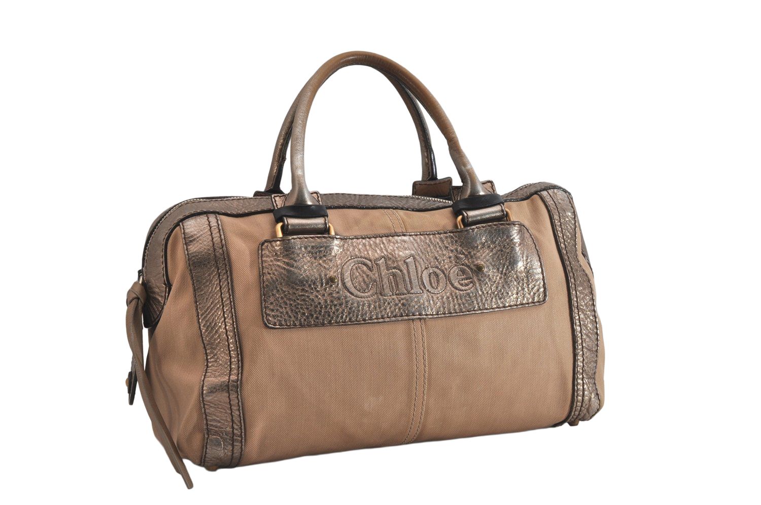 Chloe クロエ ヴィンテージ ハンドボストンバッグ ピーブイシー