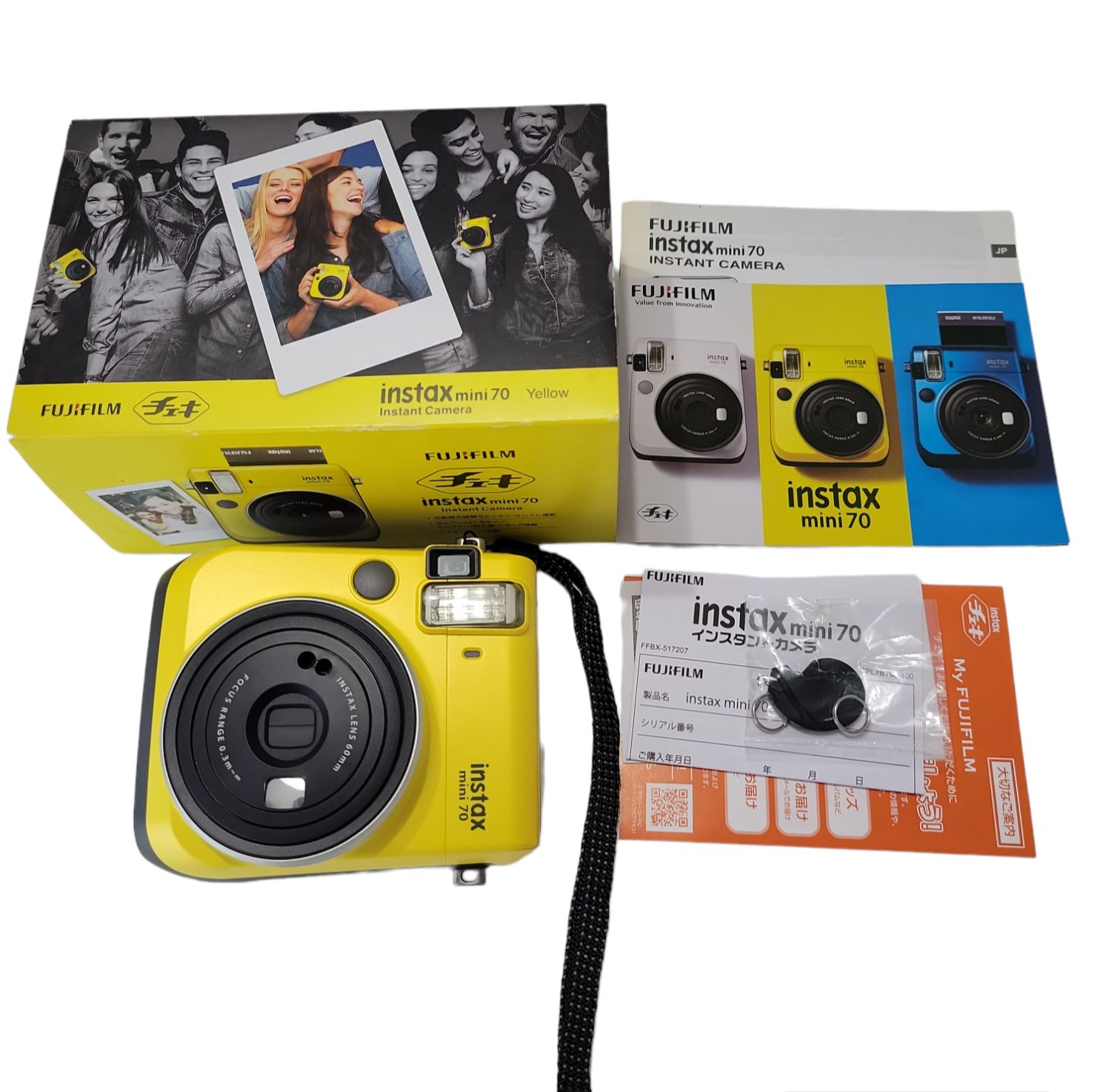 美品】 チェキ本体 instax mini 70 イエロー - メルカリ