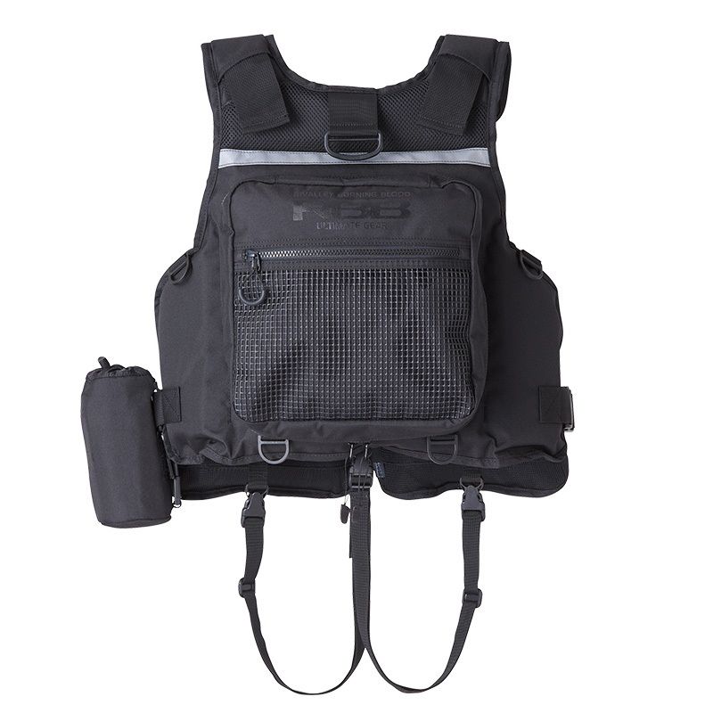 リバレイ RBB ロックショアショートベスト ブラック×ブラック フリー