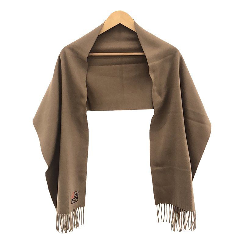 【美品】  LOEWE / ロエベ | 2022AW | アナグラム カシミヤ スカーフ マフラー ユニセックス | キャメル | レディース 美品】 LOEWE / ロエベ | 2022AW | アナグラム カシミヤ スカーフ