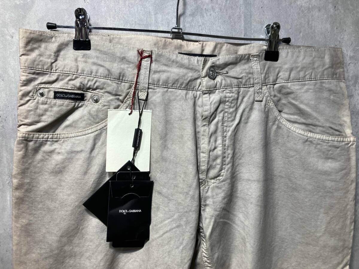 00s DOLCE ＆ GABBANA 加工 denim pants jeans デニムパンツ ジーンズ サイズ52 ベージュ ドルチェ-ガッバーナ DECORATOM_COM_BR