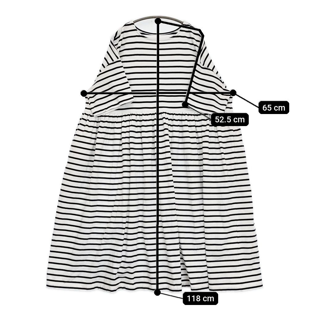 nest Robe アリゾナコトンボーダーワンピース 01221-1015-1