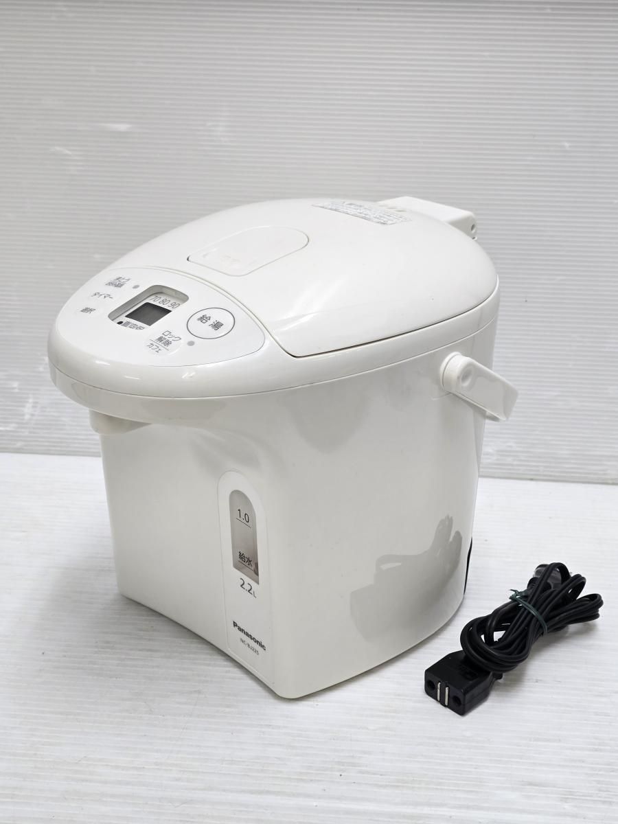 品 パナソニック Panasonic マイコン 沸騰ジャーポット 電動式 電気ポット 2.2L NC-BJ225 ホワイト 2025年製 ○YR-19392○