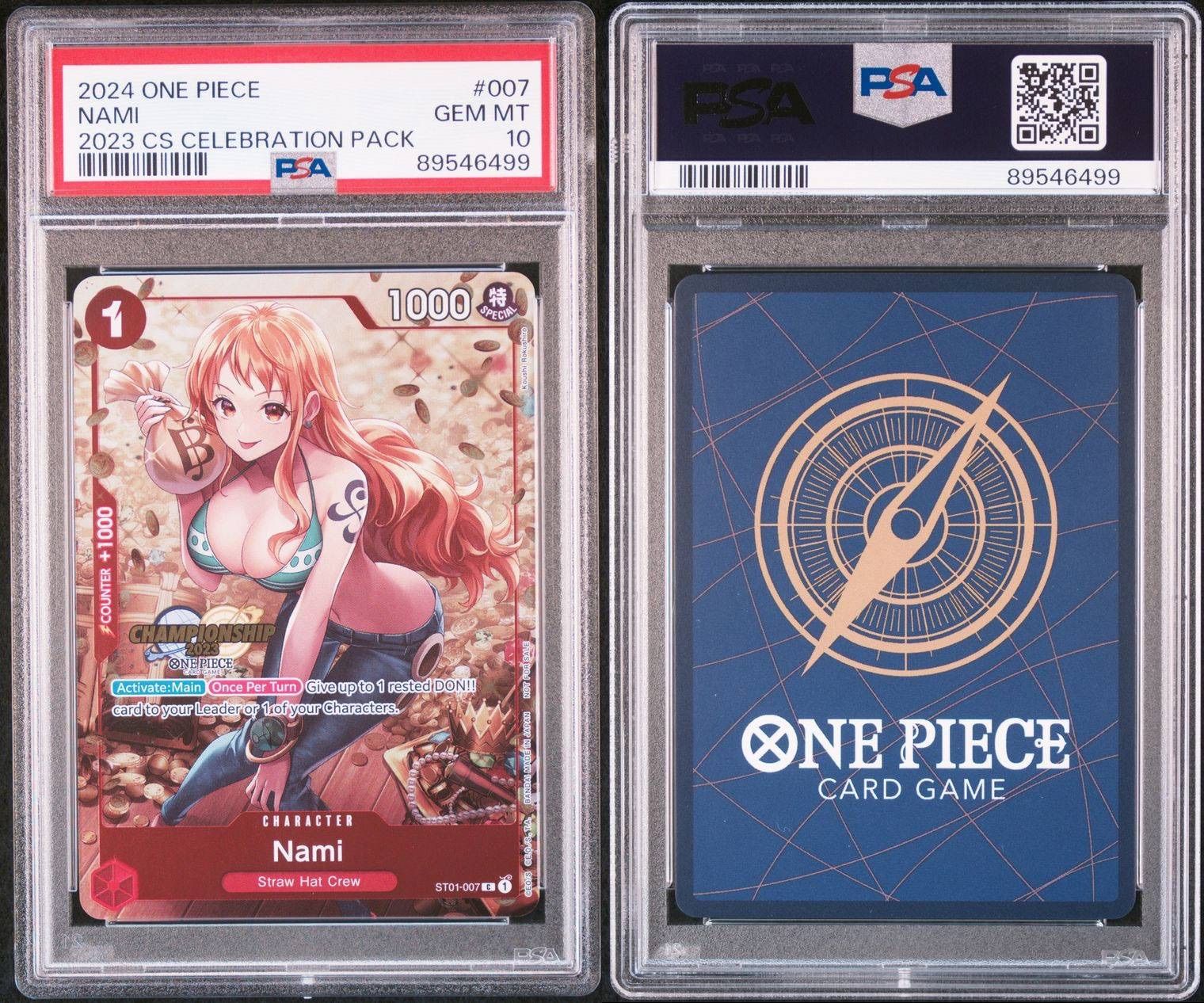 PSA鑑定品　2023　チャンピオンシップ cs 　ナミ　英語  　psa10 ナミ C PSA10 チャンピオンシップ 2023 セレブレーションパック