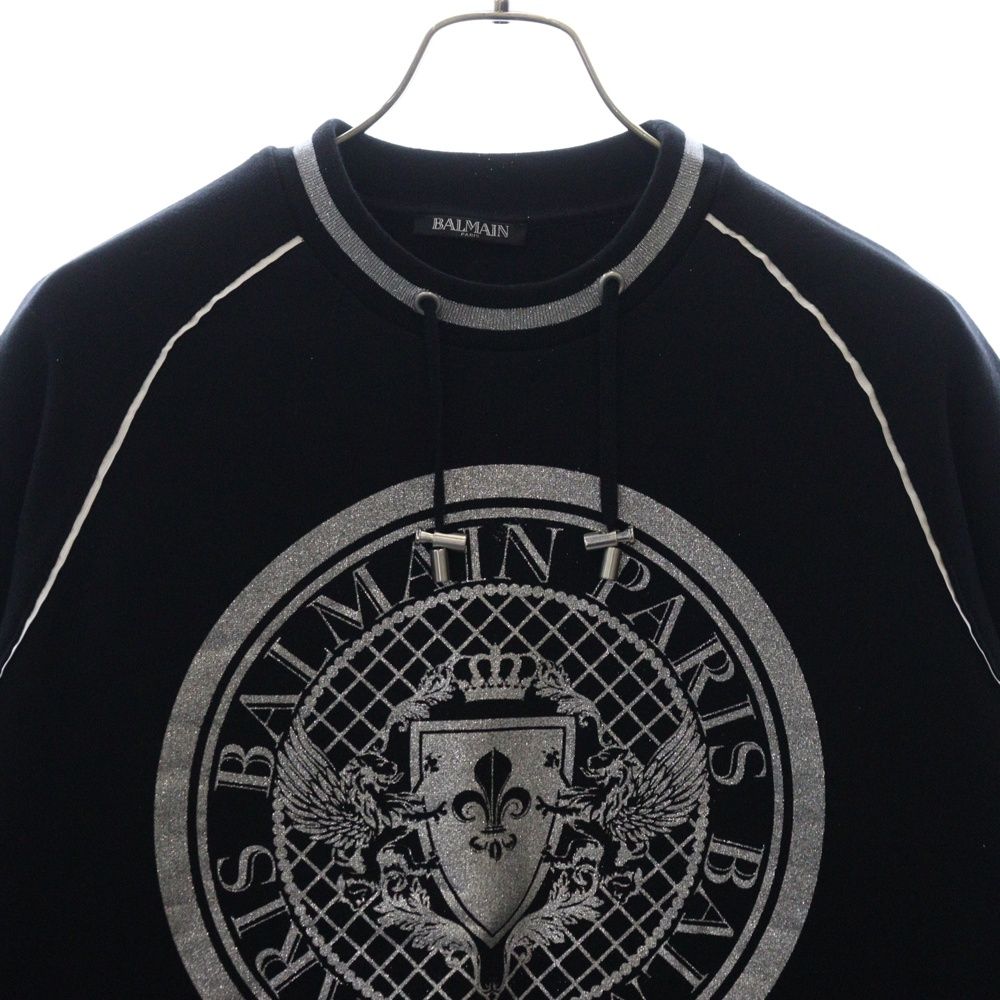 BALMAIN (バルマン) ロゴプリント クルーネックスウェット