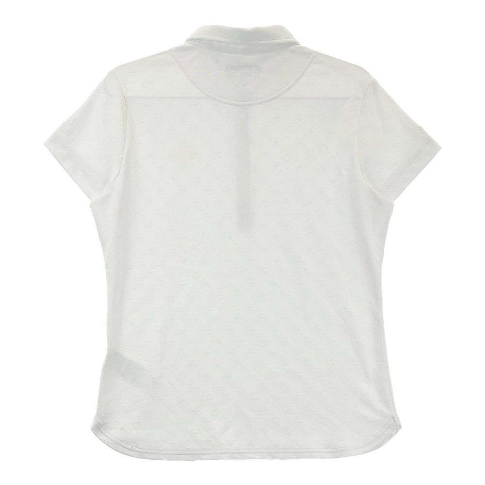 サイズ：L CALLAWAY キャロウェイ 半袖ポロシャツ 花 総柄 ホワイト系