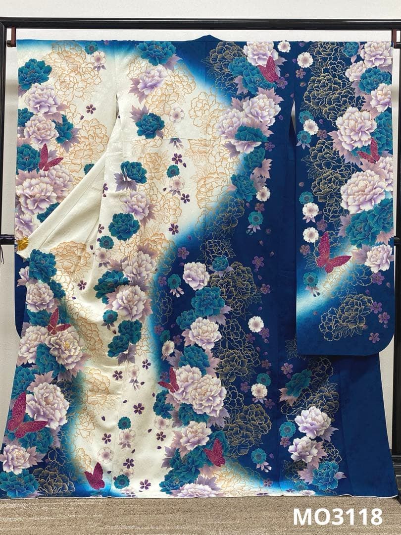 振袖 豪華 金彩 ラメ刺繍 椿 紋意匠 身丈169cm パールトーン加工 振袖 豪華 金彩 ラメ刺繍 椿 紋意匠 身丈169cm パールトーン加工
