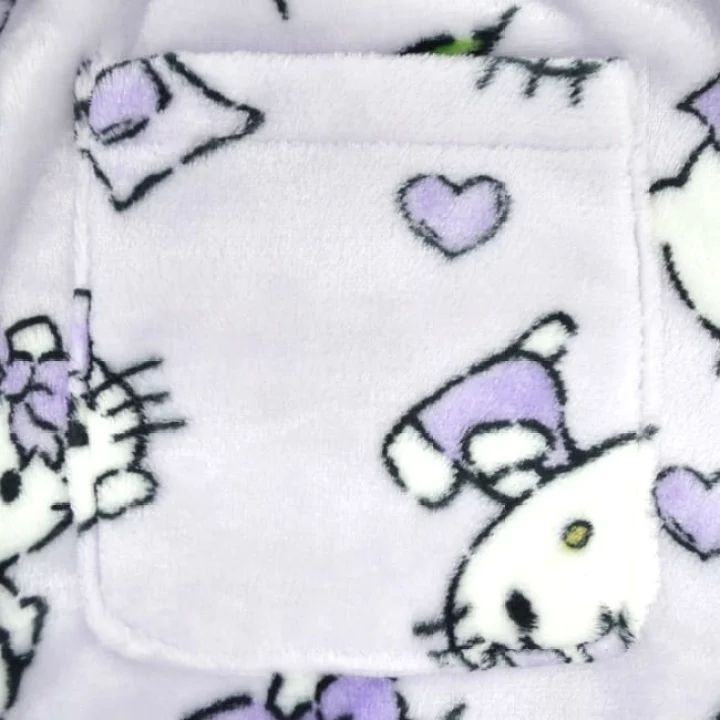 ふわふわ キティ 上下 セット ルームウェア 部屋着 フリース 総柄