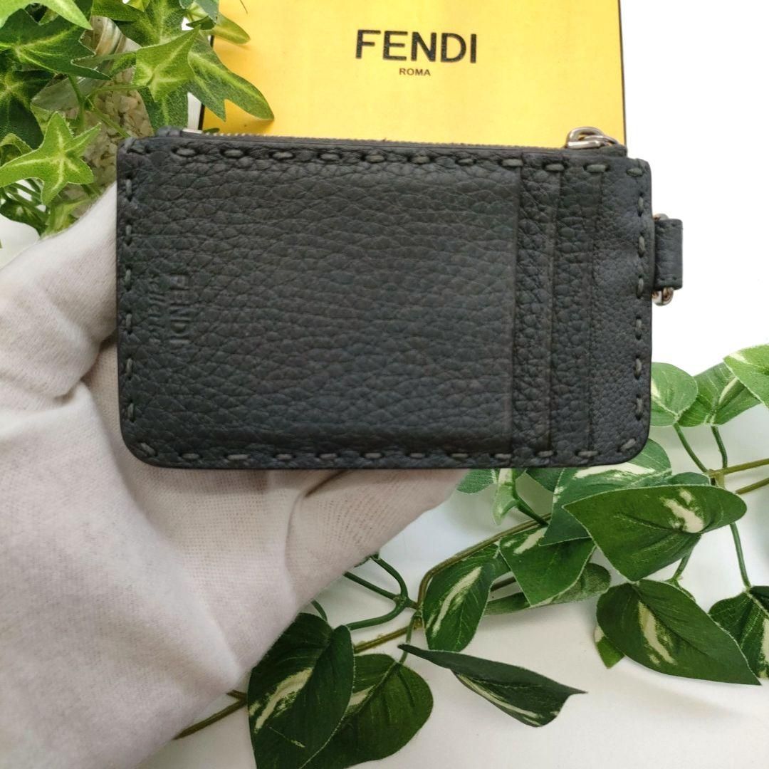 フェンディ フラグメントケース コインカードホルダー セレリア ダークグレー