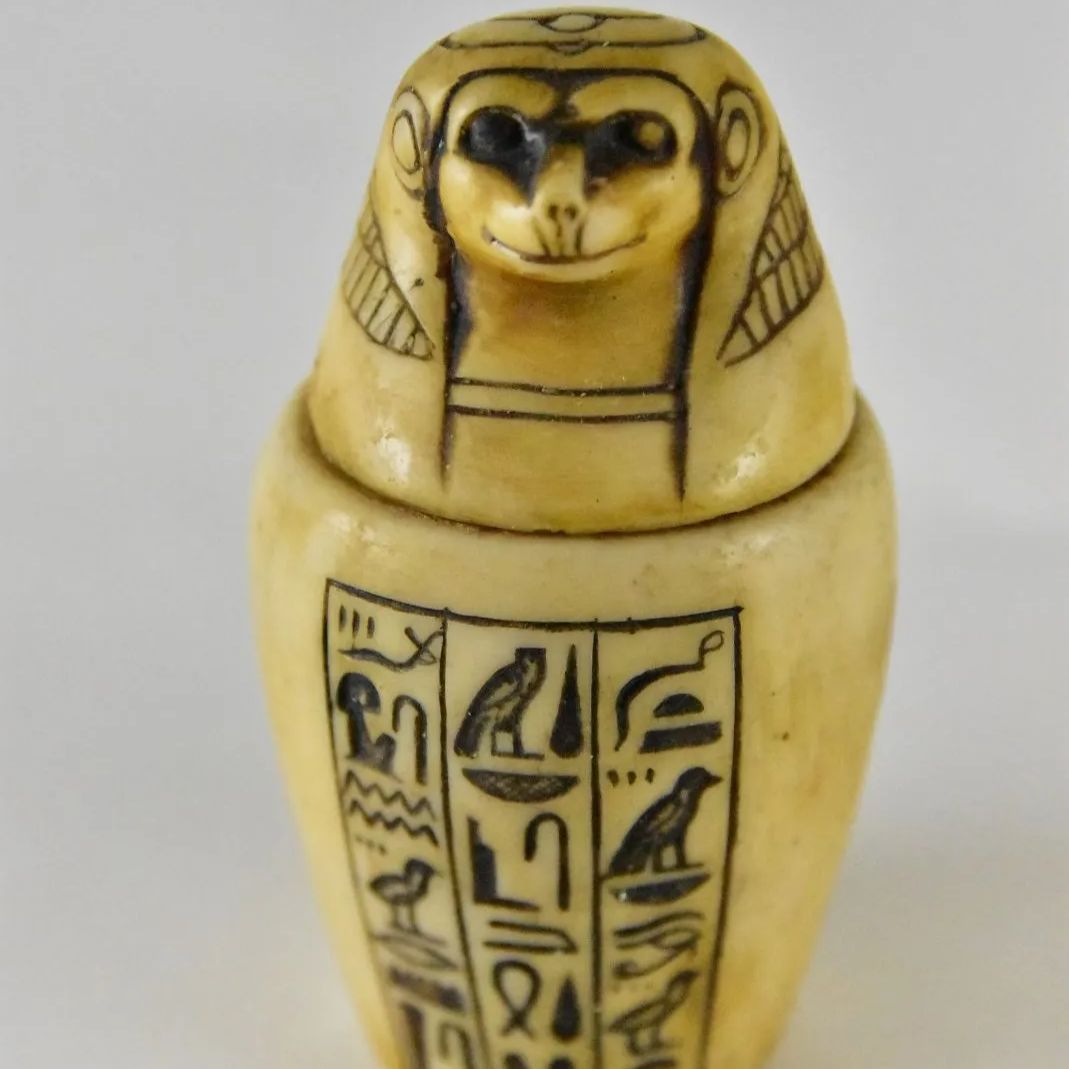 古代エジプト カノボス（カノプス）壺 ハビ(ヒヒ) 再生・復活の