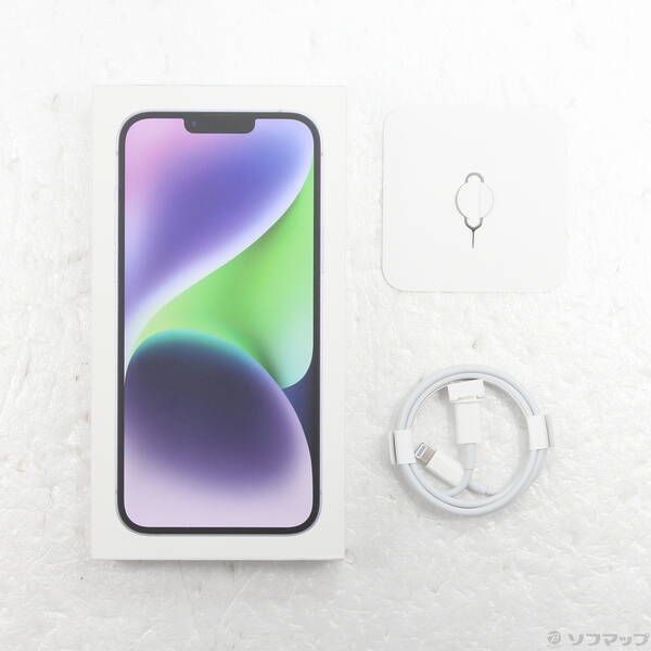 中古BiPhone 14 Plus 256GB パープル バッテリー85% SIMフリー 白ロム
