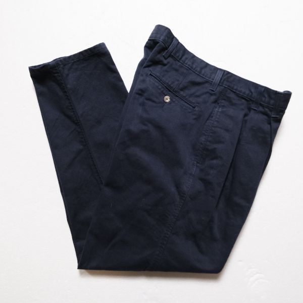 Eddie Bauer〈2タックワイドコットンチノパンツ 00s W34 〉 Eddie Bauer チノパン W34 エディーバウアー タックパンツ