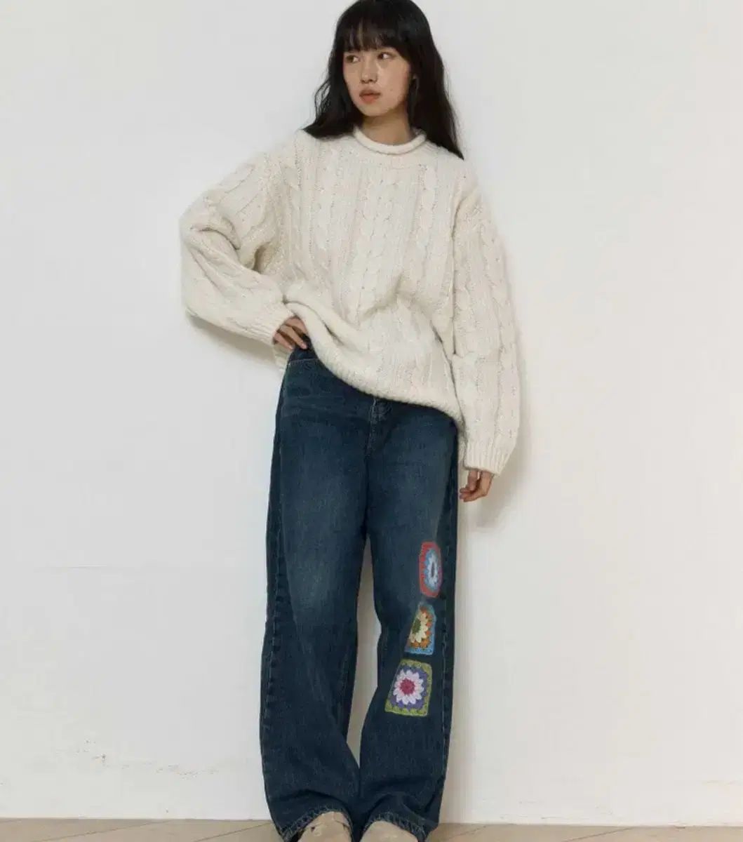 ロッシロッシ X グラフィカス デニム ワイド パンツ