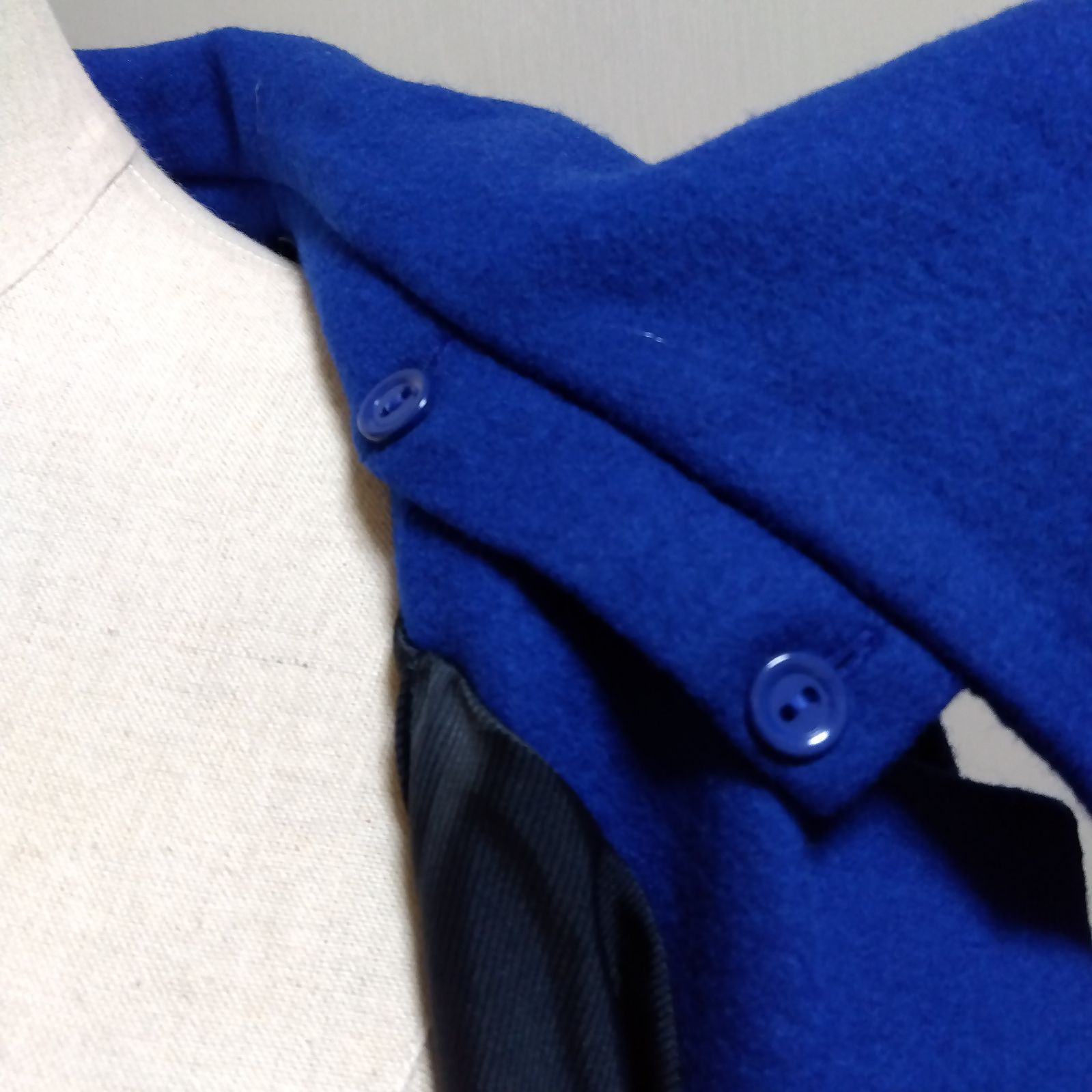 Grandtable グランターブル 2WAY リボンハーフコート ロングブルー