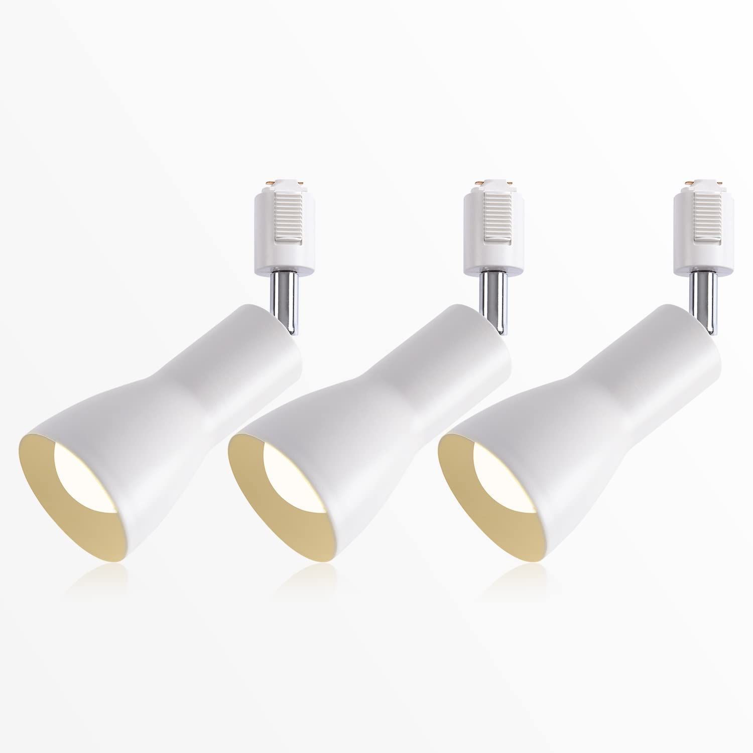 LVWIT ダクトレール照明 スポットライト E26口金 LED電球 14W 3000k 1500LM ホワイト 照明器具 角度調節可能 LED電球＋器具 3個セット