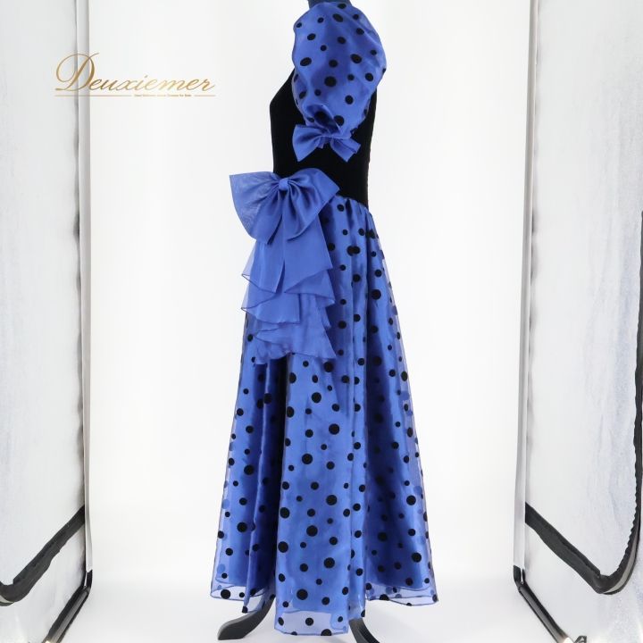 パーティドレス ワンピース ドレス マスカレード ブルー系 青 ブラック  