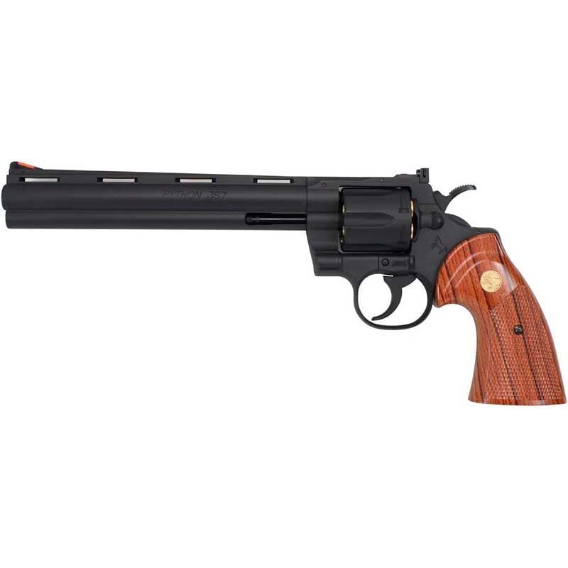 クラウンモデル ガスリボルバー コルト パイソン 8インチ ブラック