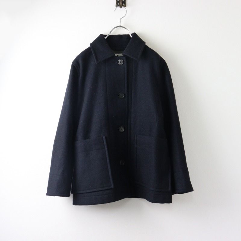 エムエイチエル マーガレットハウエル MHL. MARGARET HOWELL BASIC WOOL MELTON ウールメルトンジャケット 1 ブラック 2400014464993