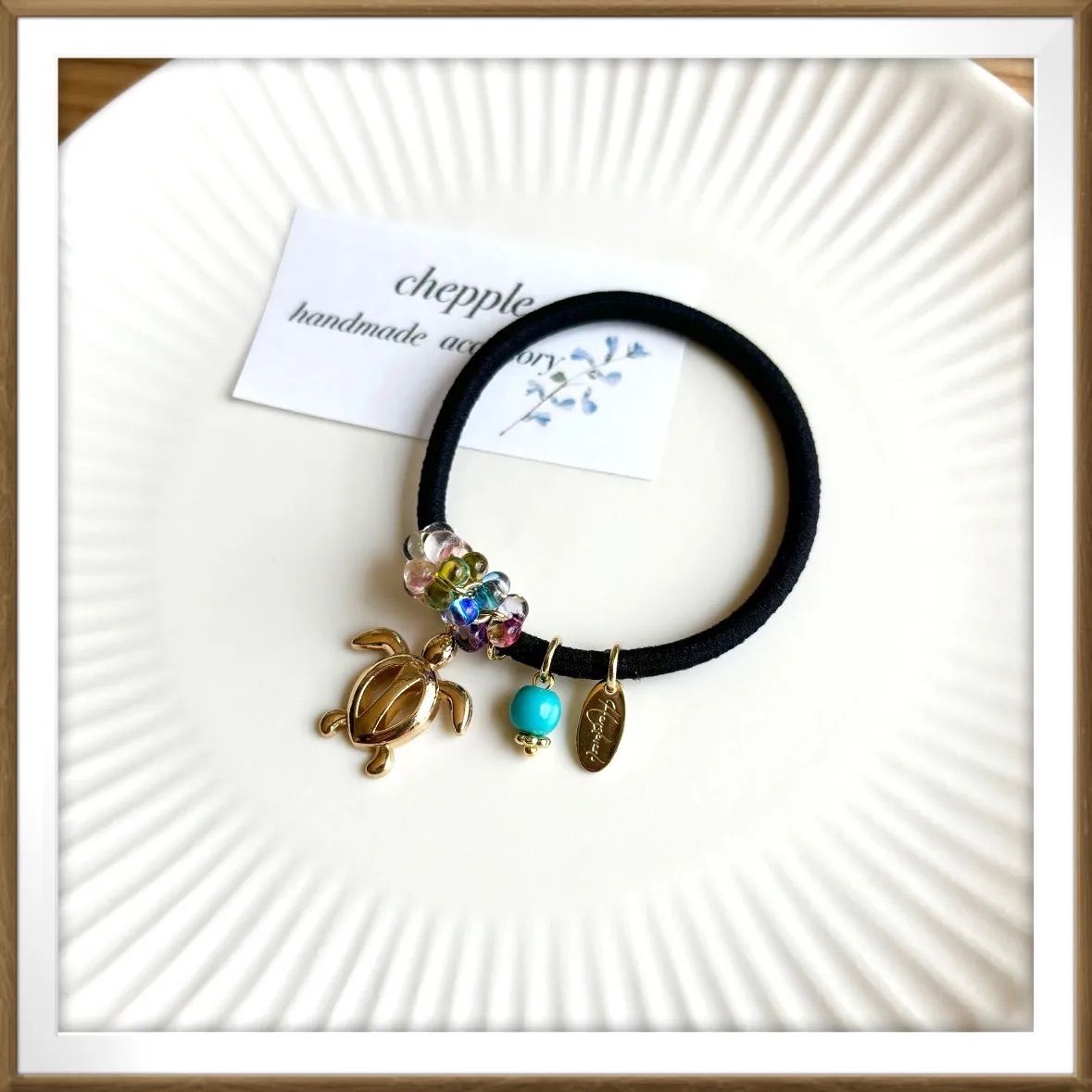 ヘアゴム No.286 レジンヘアゴム ポニーフック ドライフラワー No.286