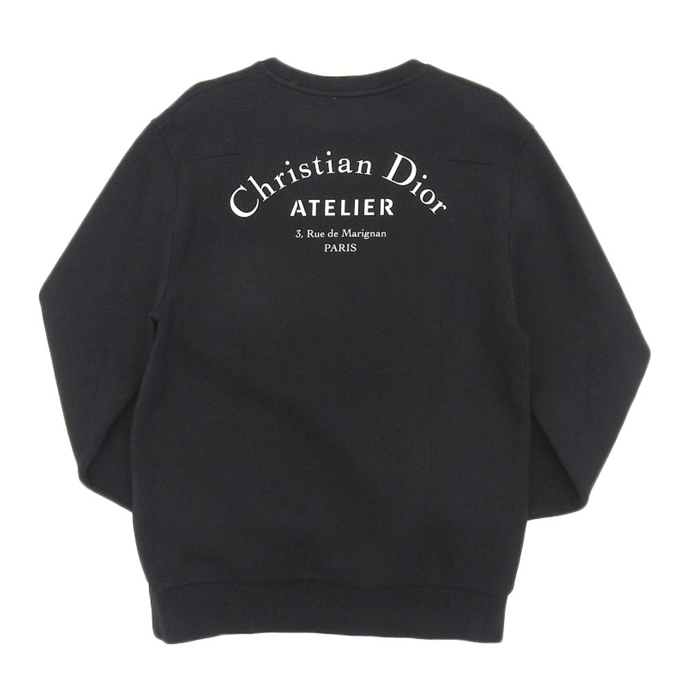 スウェットシャツ christian dior atelier のホワイトプリント ブラック コットン