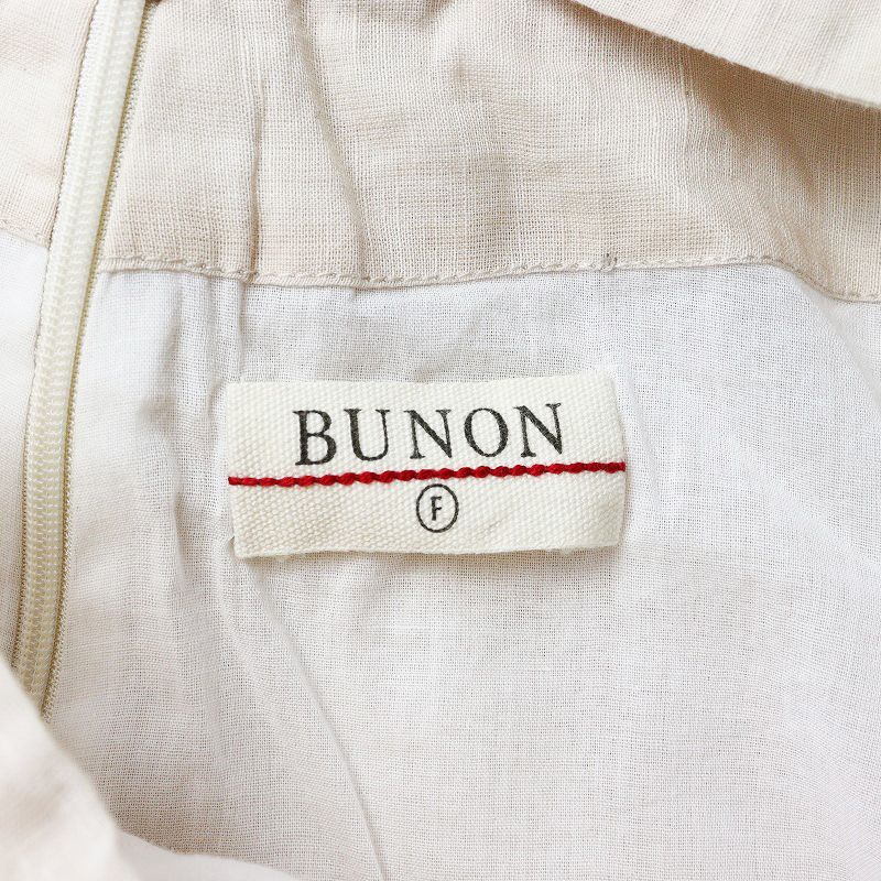ブノン BUNON Embroidery Overalls エンブロイダリー オーバーオール F